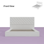 LED Queen/King Bed Frame with Tufted Headboard Bedroom Furniture