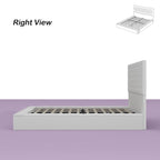 LED Queen/King Bed Frame with Tufted Headboard Bedroom Furniture