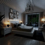 LED Queen/King Bed Frame with Tufted Headboard Bedroom Furniture