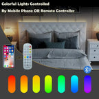 LED Queen/King Bed Frame with Tufted Headboard Bedroom Furniture