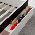 LED Queen/King Bed Frame with Tufted Headboard Bedroom Furniture