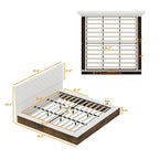 LED Queen/King Bed Frame with Tufted Headboard Bedroom Furniture