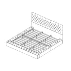 LED Queen/King Bed Frame with Tufted Headboard Bedroom Furniture