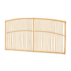 Malvina Modern Bohemian Natural Rattan Wall-mountable Headboard-Queen