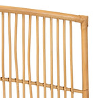 Malvina Modern Bohemian Natural Rattan Wall-mountable Headboard-Queen