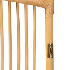 Malvina Modern Bohemian Natural Rattan Wall-mountable Headboard-Queen