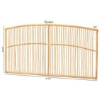 Malvina Modern Bohemian Natural Rattan Wall-mountable Headboard-Queen
