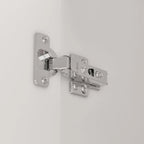 Timechee 47.2 Armoire Clothes Storage Solid Wood Handles Wardrobe White