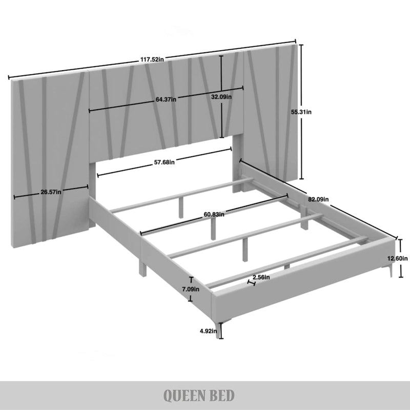 CraftPorch Contemporary Luxury Wall Panel Bed