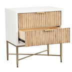 Origins by Alpine Larsen 2 Drawer Wood Nightstand