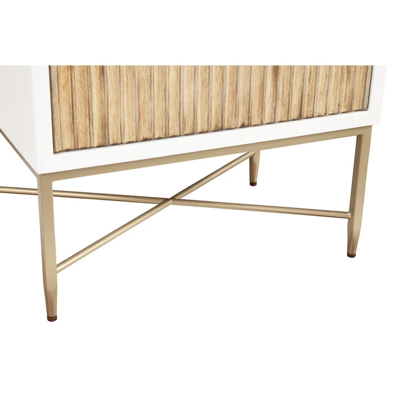 Origins by Alpine Larsen 2 Drawer Wood Nightstand