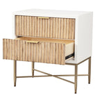Origins by Alpine Larsen 2 Drawer Wood Nightstand