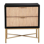 Origins by Alpine Larsen 2 Drawer Wood Nightstand