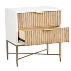 Origins by Alpine Larsen 2 Drawer Wood Nightstand