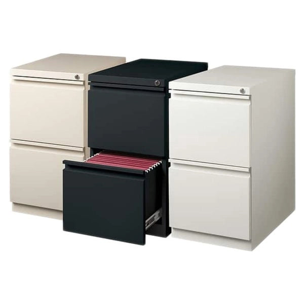 Hirsh 20-inch-deep Steel Mobile Two-drawer File Pedestal with Lock