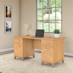 Bush Furniture Somerset 60W Office Computer Desk with Drawers