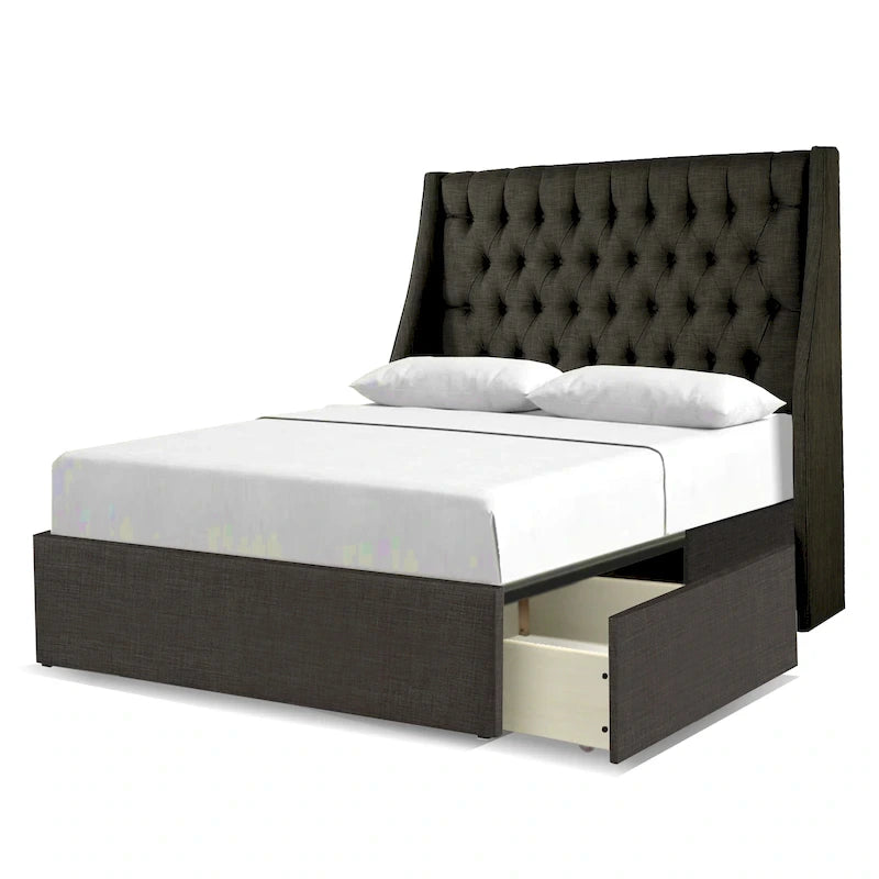 Oxford Mammoth Upholstered Platform 2 Drawer Storage Bed