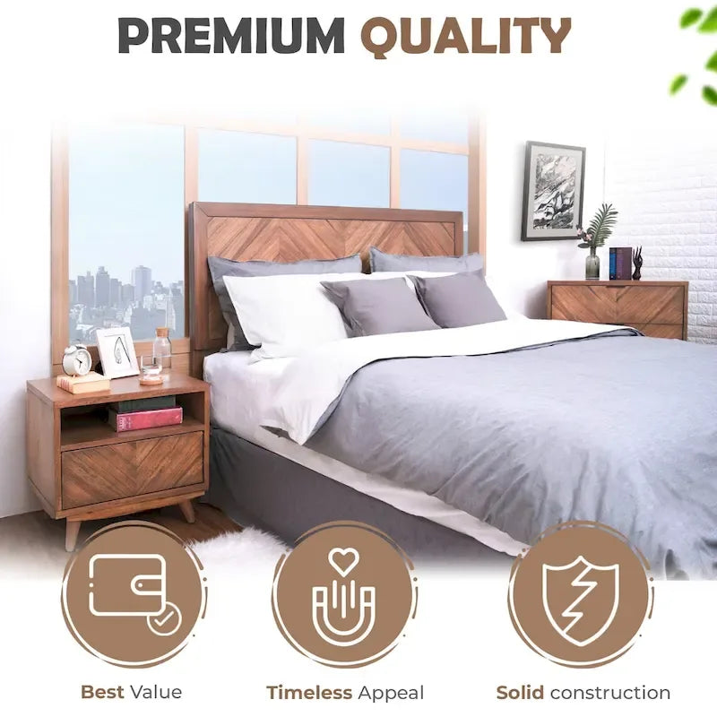 Piero Chevron Queen Headboard