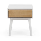 Plank and Beam Scandinavian Nightstand with 1 Drawer