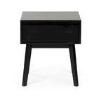 Plank and Beam Scandinavian Nightstand with 1 Drawer