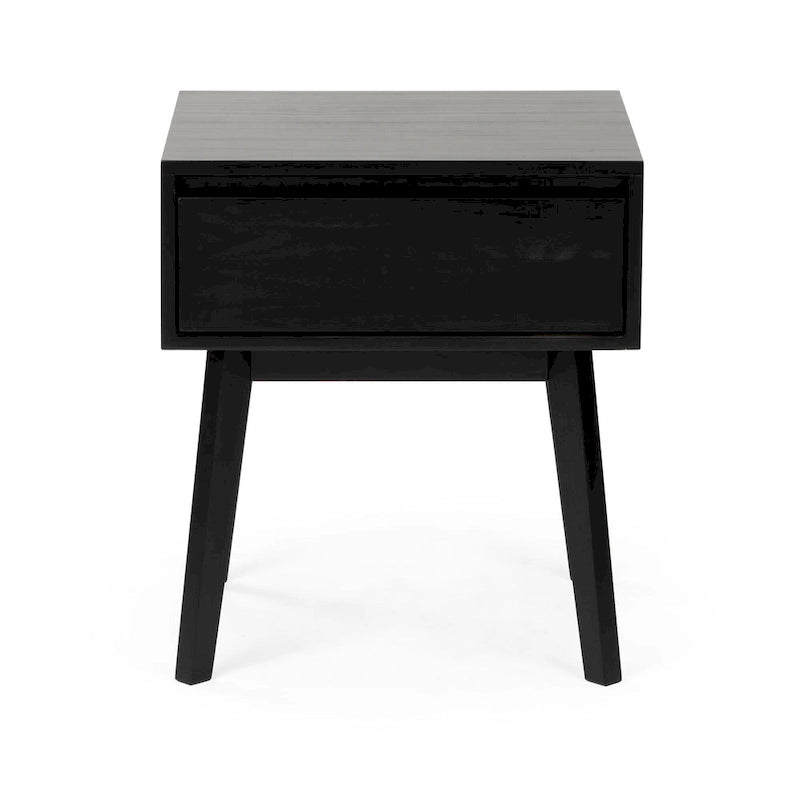 Plank and Beam Scandinavian Nightstand with 1 Drawer