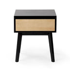 Plank and Beam Scandinavian Nightstand with 1 Drawer