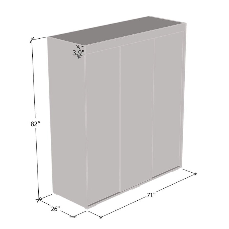 Copper Grove Parasol 71-inch Modern Glossy Armoire