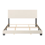 Nova Upholstered Modern Boucle Bed, Box Spring Required