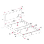 Nova Upholstered Modern Boucle Bed, Box Spring Required