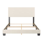 Nova Upholstered Modern Boucle Bed, Box Spring Required