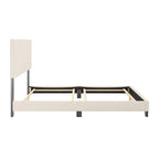 Nova Upholstered Modern Boucle Bed, Box Spring Required