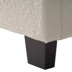 Nova Upholstered Modern Boucle Bed, Box Spring Required