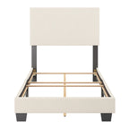 Nova Upholstered Modern Boucle Bed, Box Spring Required