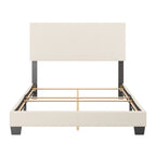 Nova Upholstered Modern Boucle Bed, Box Spring Required