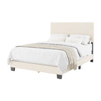 Nova Upholstered Modern Boucle Bed, Box Spring Required