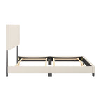 Nova Upholstered Modern Boucle Bed, Box Spring Required