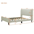 Full Size Upholstered Platform Bed