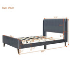 Full Size Upholstered Platform Bed
