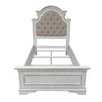 Magnolia Manor Antique White Upholstered Bed