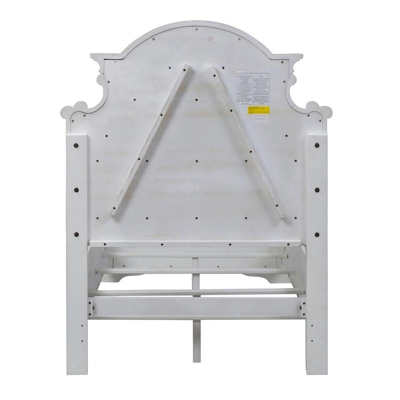 Magnolia Manor Antique White Upholstered Bed