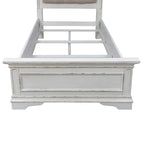 Magnolia Manor Antique White Upholstered Bed