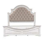 Magnolia Manor Antique White Upholstered Bed