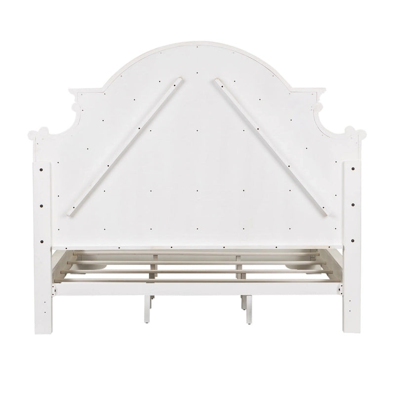 Magnolia Manor Antique White Upholstered Bed