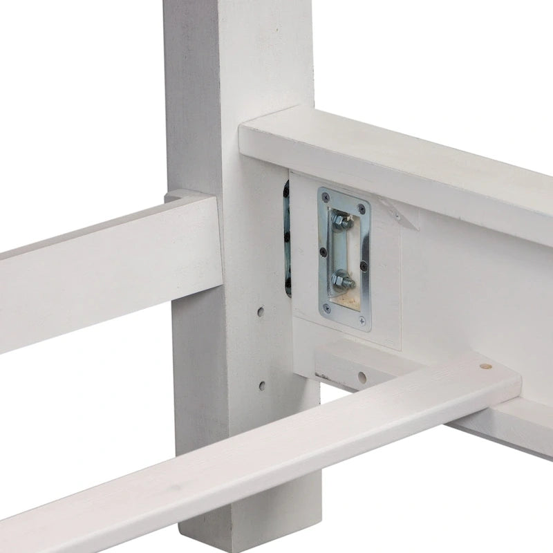 Magnolia Manor Antique White Upholstered Bed