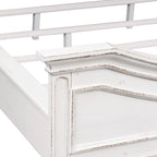 Magnolia Manor Antique White Upholstered Bed