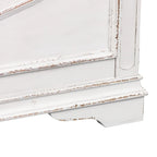 Magnolia Manor Antique White Upholstered Bed