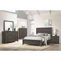 Essa 6 Piece Brown Classic Panel Bedroom Set