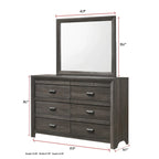 Essa 6 Piece Brown Classic Panel Bedroom Set