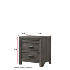 Essa 6 Piece Brown Classic Panel Bedroom Set