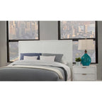 Origins by Alpine White Pearl Wood Headboard in White